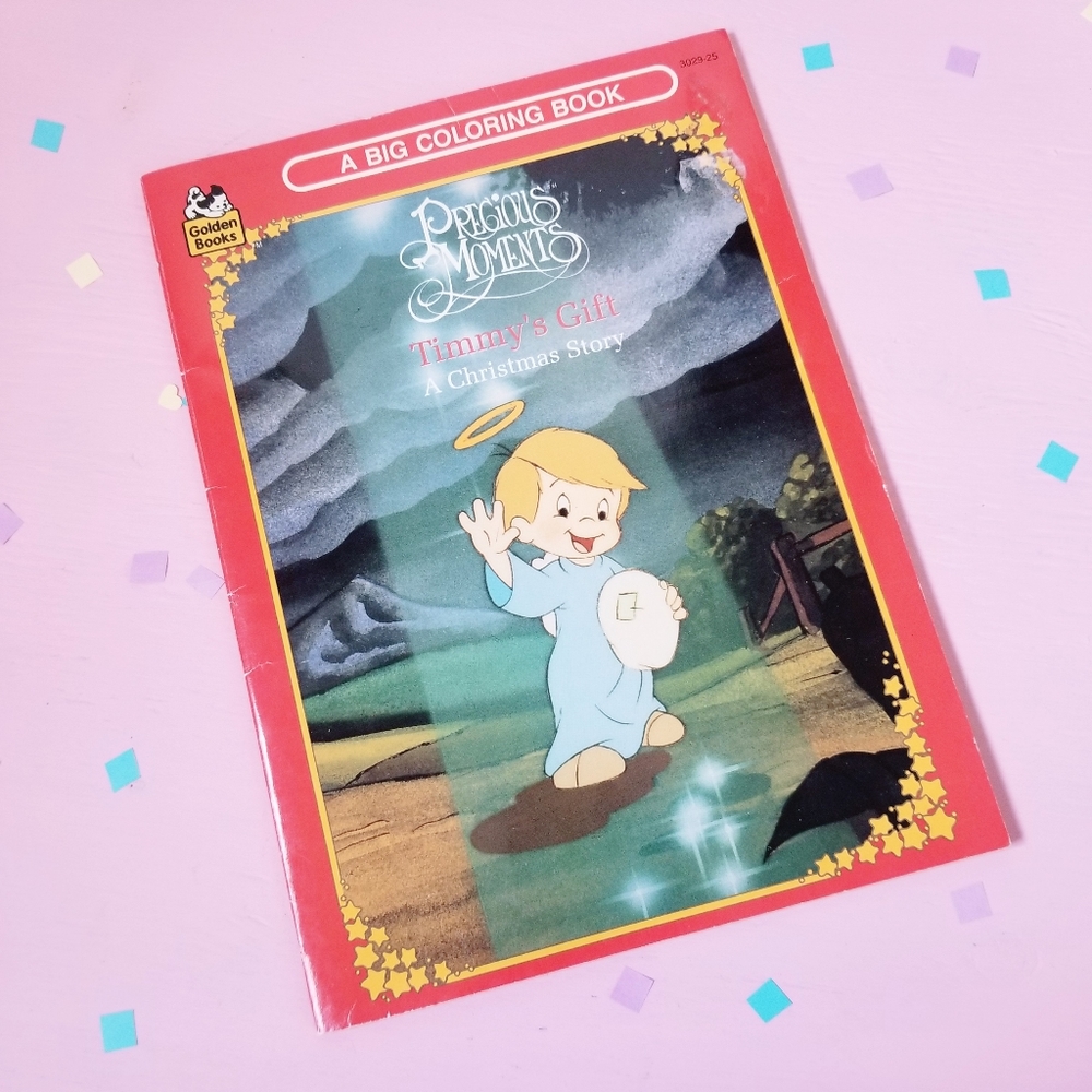 RARE! 1992 Vintage Precious Moments "Timmy's Gift" Colouring Book